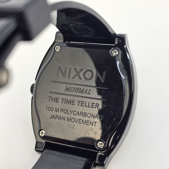 Nixon Time Teller Minimal Unisex Watch 39MM Black Dial Black Bands New Battery - Picture 6 of 13